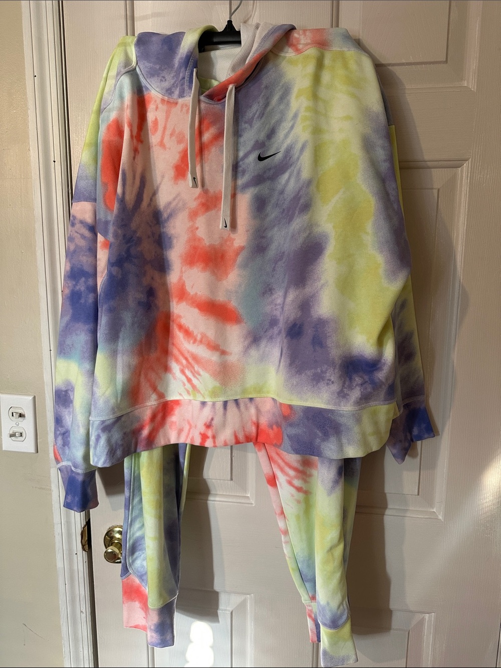 Nike Pastel Tie-Dye Hoodie & Joggers Set - Coral, Lavender, Lime